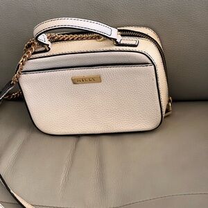 Milly Designer Astor Leather Mini Satchel  - Nude- Womens Handbags - Purses